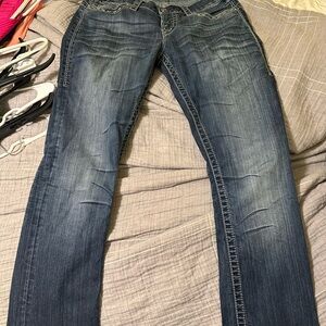 1921 Blue Straight Leg Jeans with Natural Fading